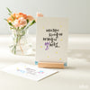 Calligraphy Hangul(Korean) watercolor postcard