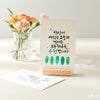 Calligraphy Hangul(Korean) watercolor postcard